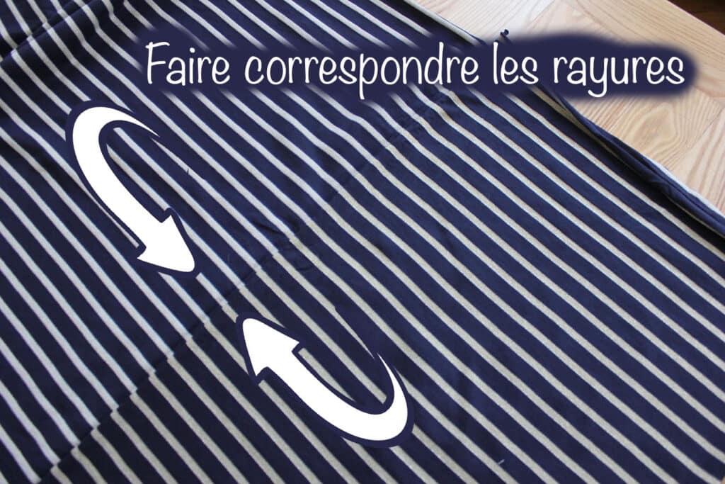 Couture - Raccords sur un tissu à rayures Couture - Raccords sur un tissu à rayures