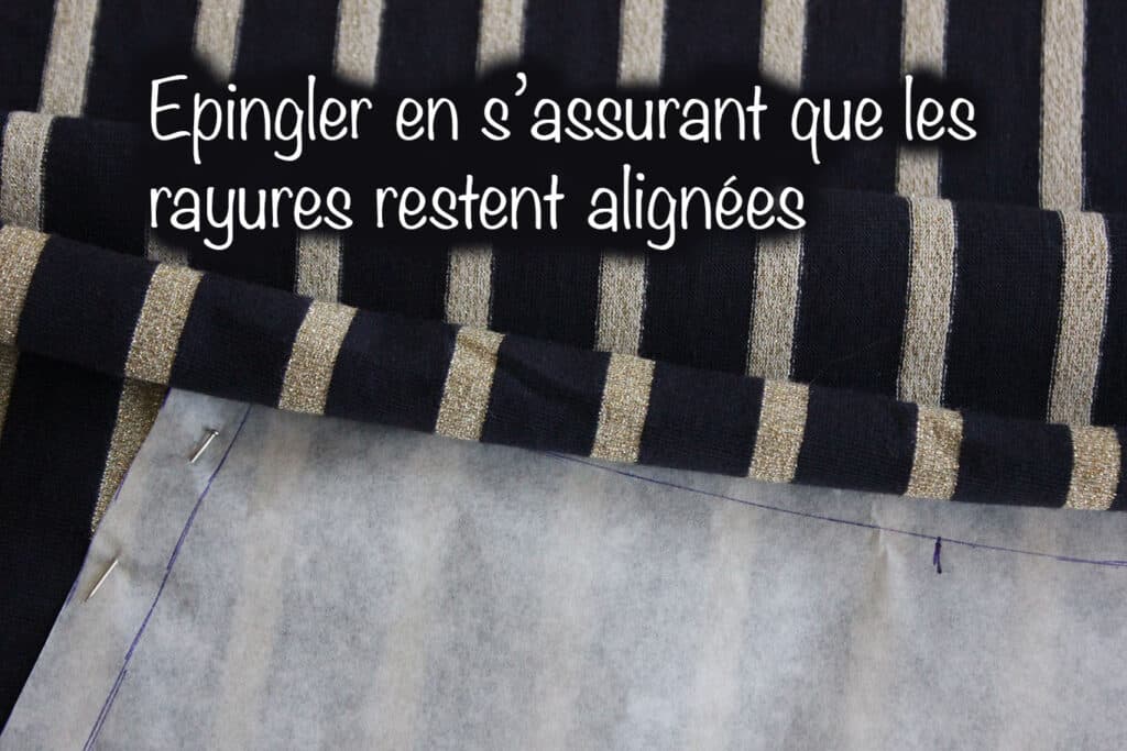 Couture - Raccords sur un tissu à rayures Couture - Raccords sur un tissu à rayures