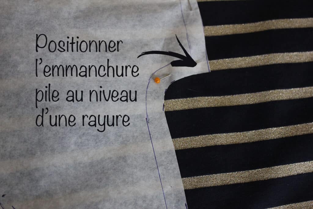 Couture - Raccords sur un tissu à rayures Couture - Raccords sur un tissu à rayures