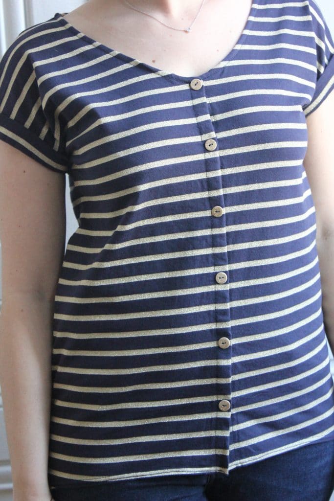 Couture - Raccords sur un tissu à rayures Trop top - Ivanne S