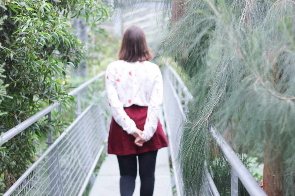 Tissu Lise Tailor - Falling flowers rose - Blouse Suun