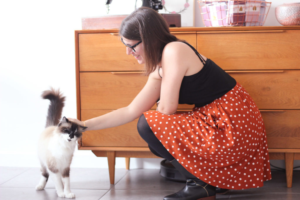 Jupe Bonjour - Atelier Scammit - Tissu Dancing Polka - Lise Tailor