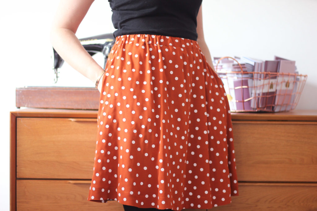 Jupe Bonjour - Atelier Scammit - Tissu Dancing Polka - Lise Tailor