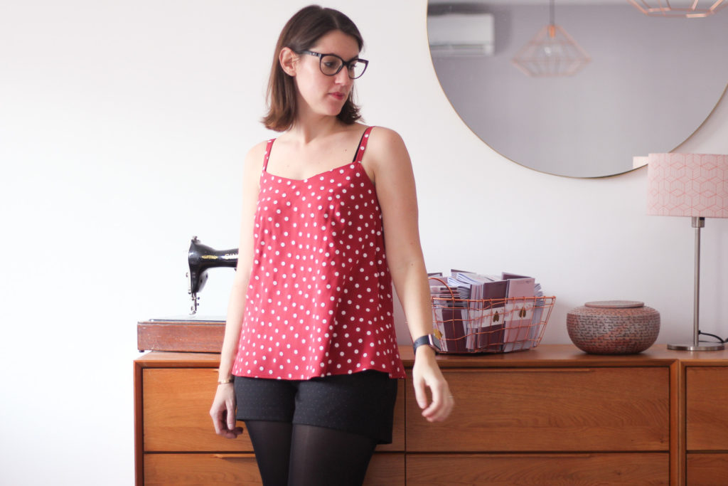 Top Narcisse - Anna Rose Pattern - Tissu Dancing Polka - Lise Tailor