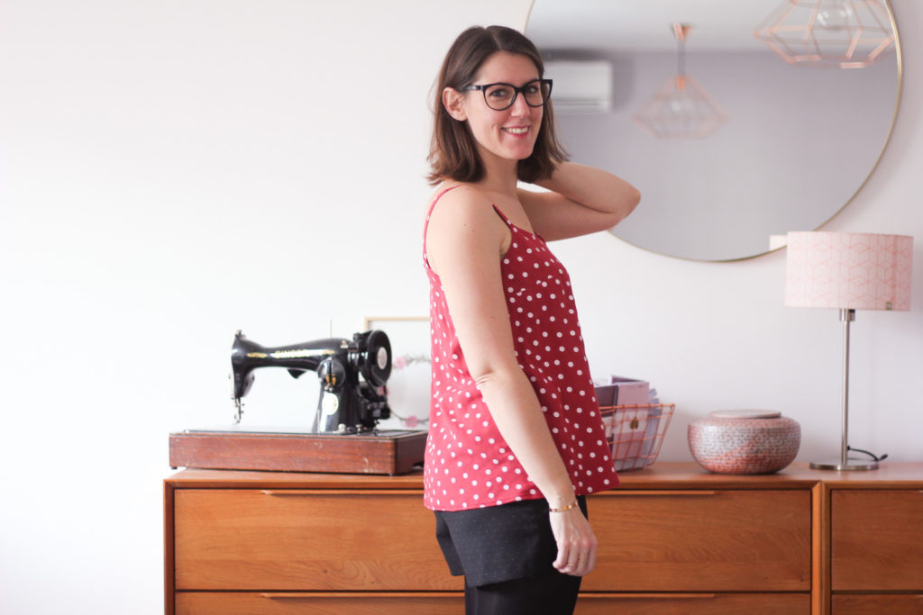 Top Narcisse - Anna Rose Pattern - Tissu Dancing Polka - Lise Tailor