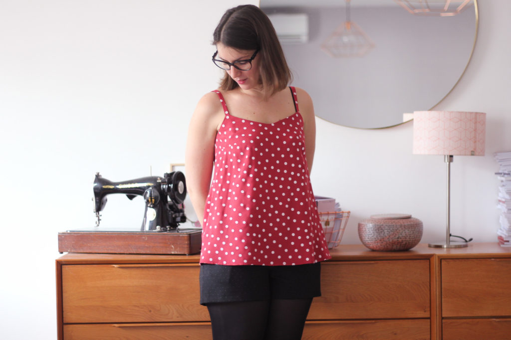 Top Narcisse - Anna Rose Pattern - Tissu Dancing Polka - Lise Tailor