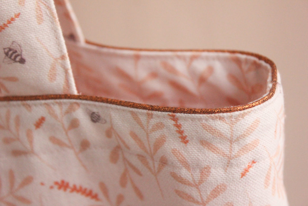 Kit de couture - Totebag Busy bee pêche - Lise Tailor