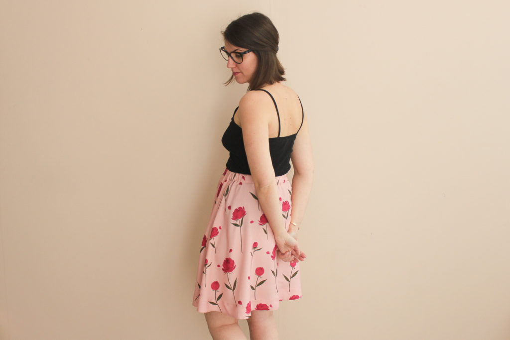 Tissu crêpe de viscose - Happy peony robe - Jupe Bonjour - Atelier Scammit - Lise Tailor