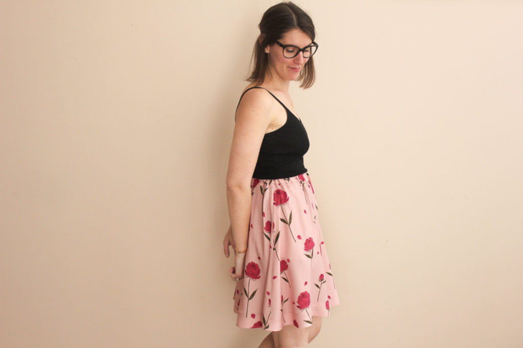 Tissu crêpe de viscose - Happy peony robe - Jupe Bonjour - Atelier Scammit - Lise Tailor