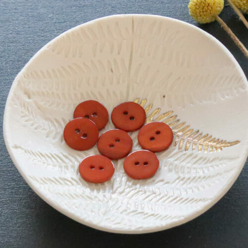 Bouton en nacre plat - Caramel