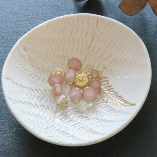 Alternative view of Bouton de bottine pailletté or - Rose pâle