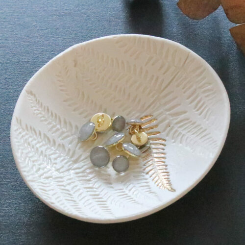 Alternative view of Bouton de bottine pailletté or - Gris perle