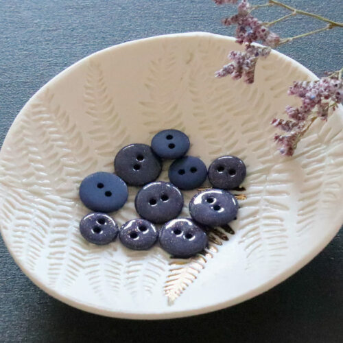 Alternative view of Bouton glitter deux trous - bleu marine