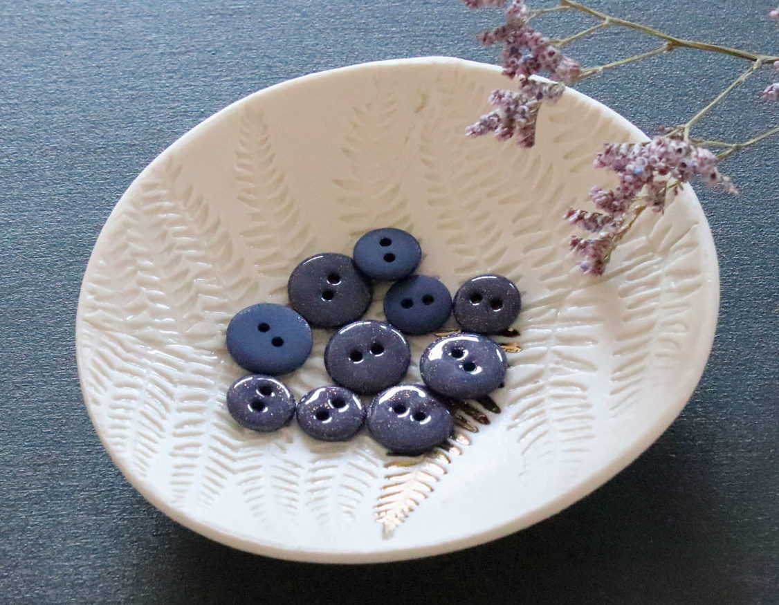 Bouton glitter deux trous - bleu marine – Image 2