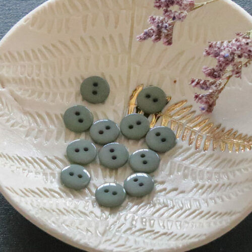 Bouton plat brillant - Verveine