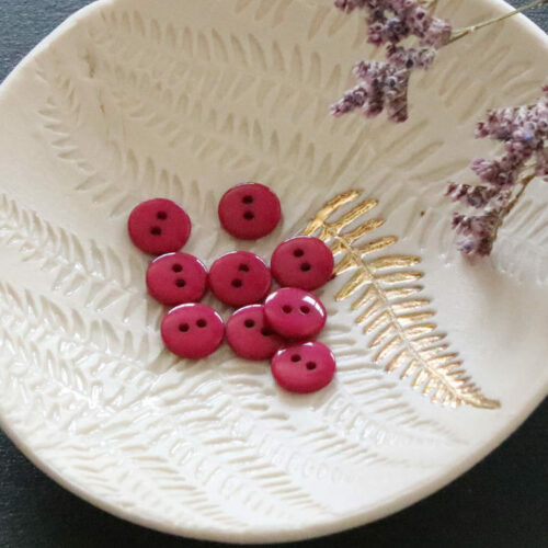 Bouton plat brillant - Fuchsia