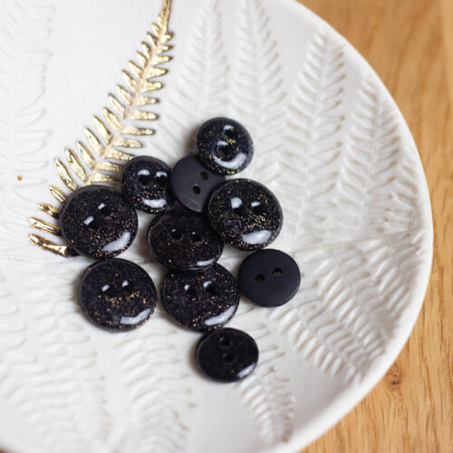 Alternative view of Bouton glitter deux trous - Noir