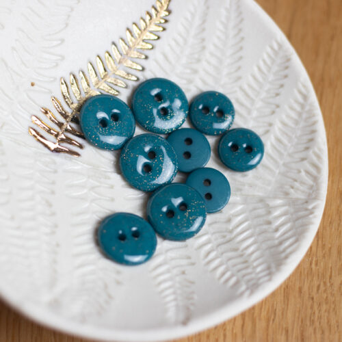 Alternative view of Bouton glitter deux trous - Vert sapin