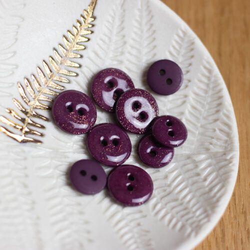Alternative view of Bouton glitter deux trous - Violet