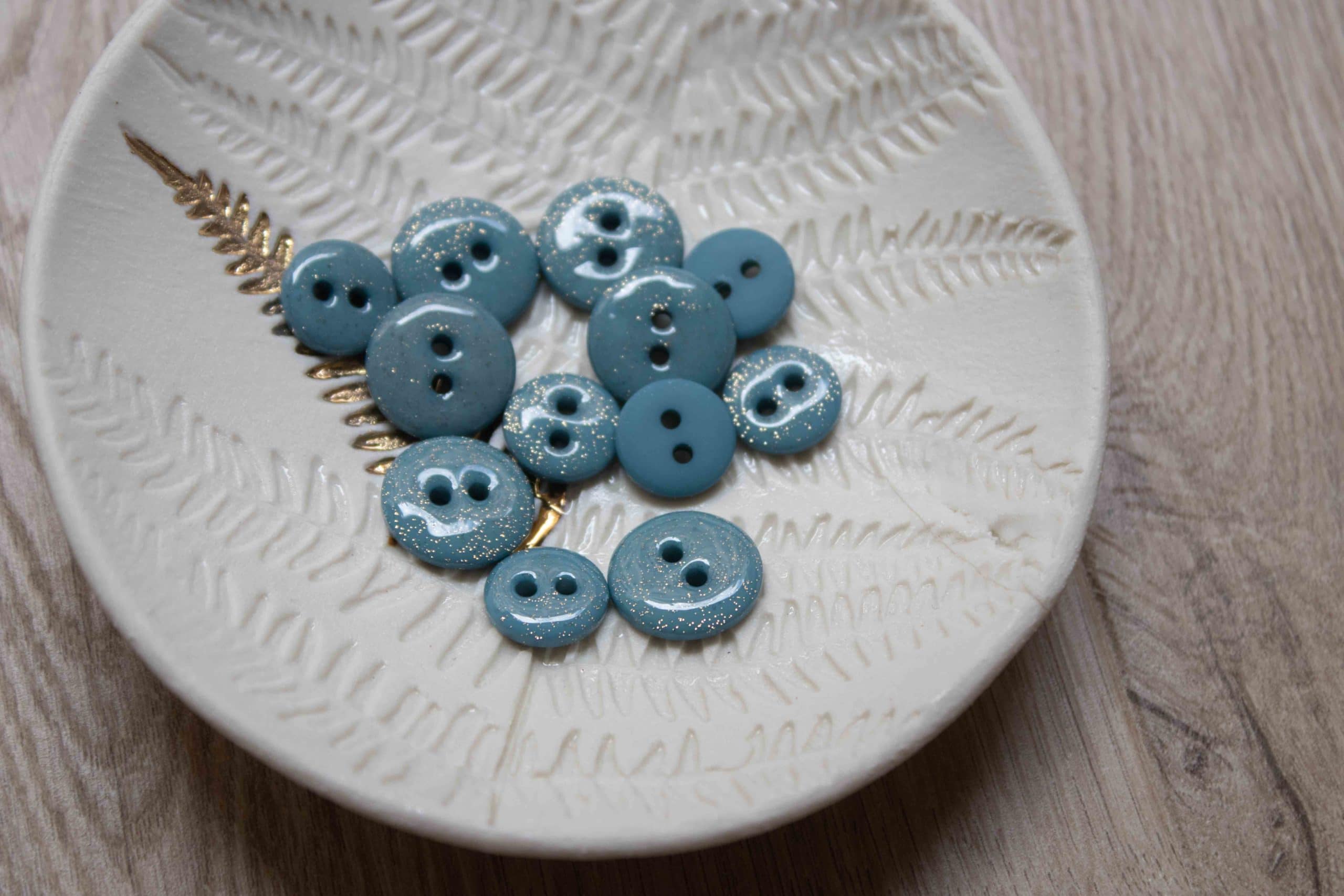 Bouton glitter deux trous - Orage – Image 2