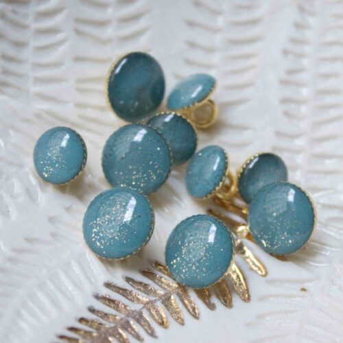 Alternative view of Bouton de bottine pailletté or - Orage