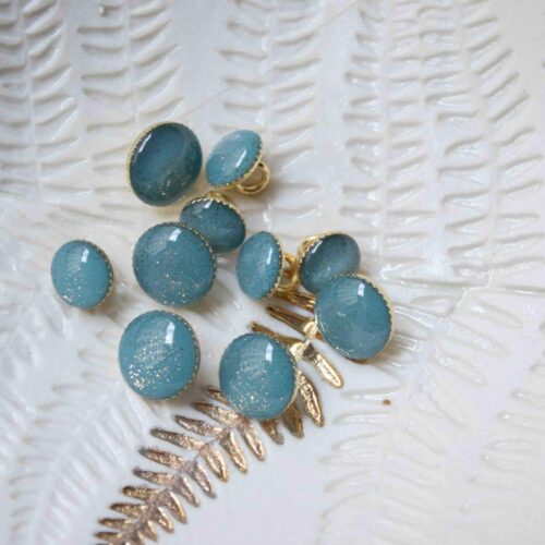 Bouton de bottine pailletté or - Orage