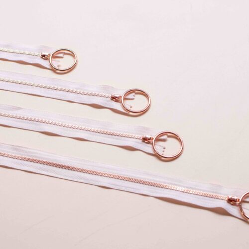 Alternative view of Fermeture éclair or rose - Grosse tirette - Rose