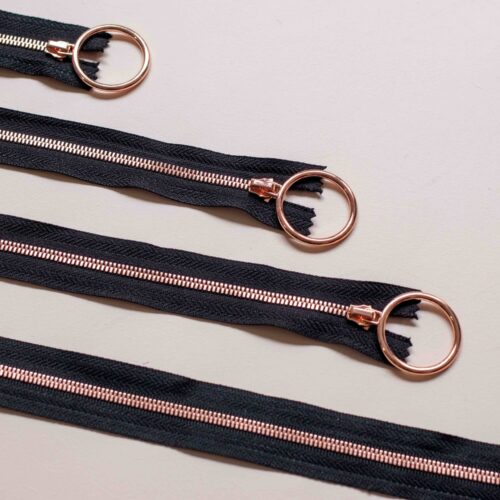 Alternative view of Fermeture éclair or rose - Grosse tirette - Noir