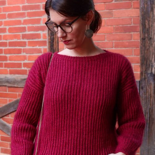 Mérinos Prune Lise Tailor