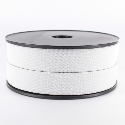 Ceinture élastique maille 25 mm blanc - au mètre