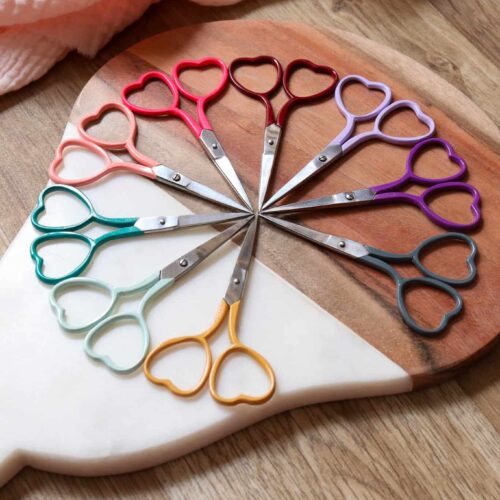 Alternative view of Ciseaux broderie coeur - Gris