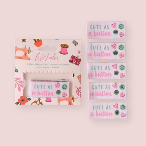 Étiquettes Tissées à Coudre “Cute as a button”