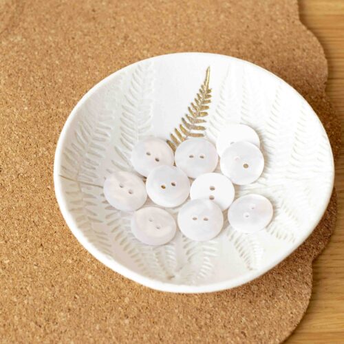 Alternative view of Bouton Sparkle - Blanc cassé