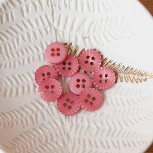 Bouton Pâquerette - Vieux Rose