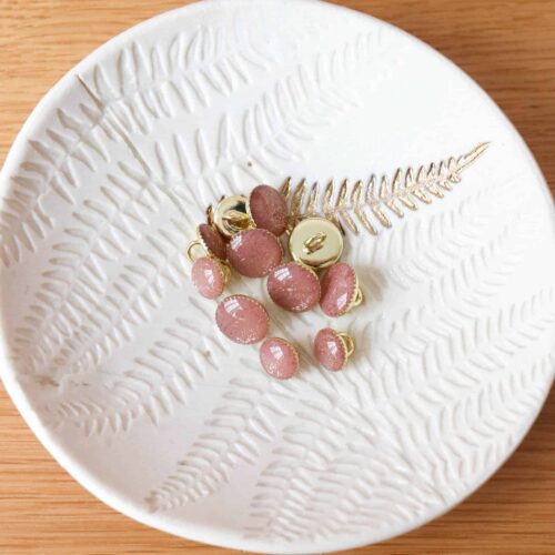 Alternative view of Bouton de bottine pailletté or - Vieux Rose