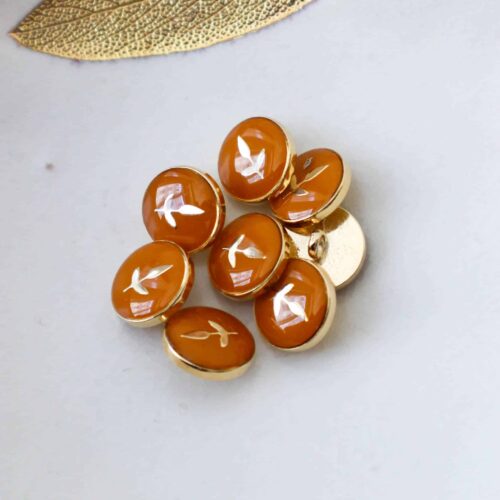 Bouton de bottine Feuillette - Bouton d'Or