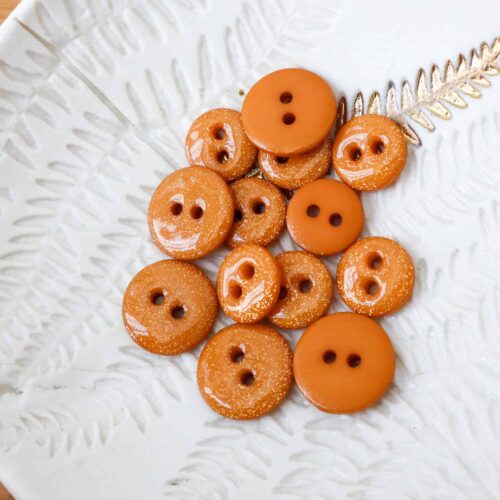 Bouton glitter deux trous - Bouton d'Or