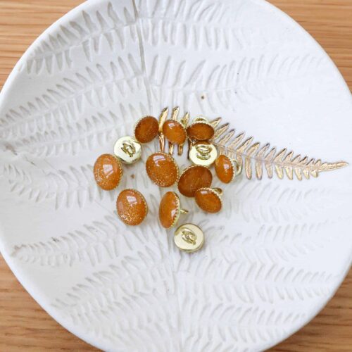 Alternative view of Bouton de bottine pailletté or - Bouton d'Or