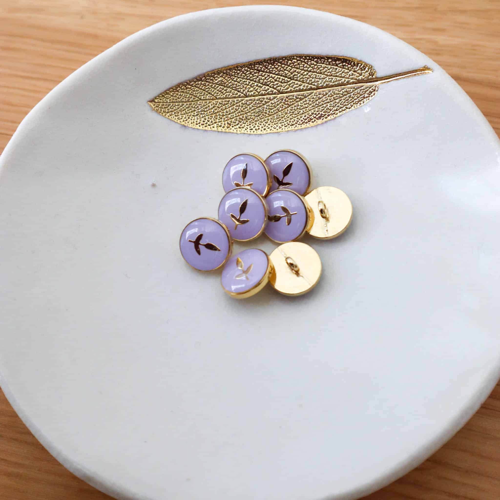 Bouton de bottine Feuillette - Lilas – Image 2