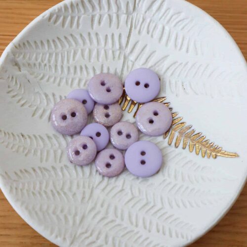 Alternative view of Bouton glitter deux trous - Lilas