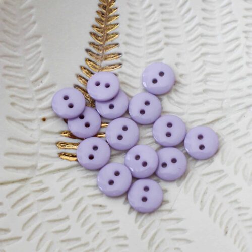 Bouton plat brillant - Lilas