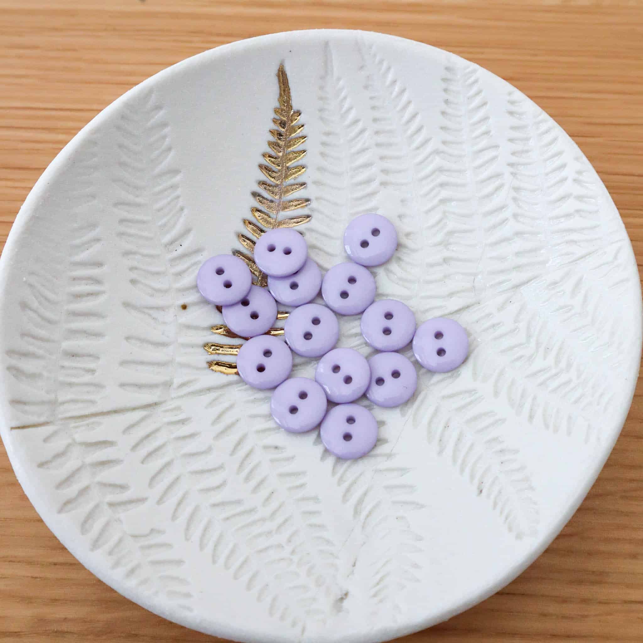 Bouton plat brillant - Lilas – Image 2