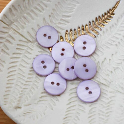 Bouton en nacre plat - Lilas