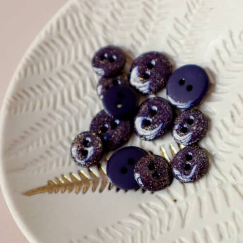 Bouton glitter deux trous - Encre