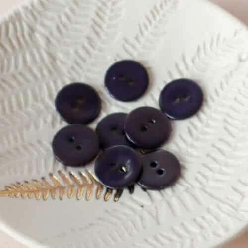 Bouton en nacre plat - Encre