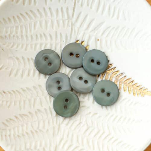 Bouton en nacre plat - Verveine