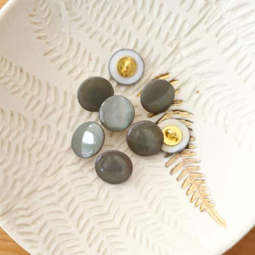 Bouton en nacre à queue - Verveine