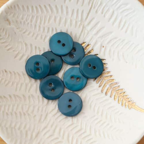 Bouton en nacre plat - Vert