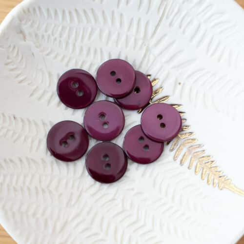Bouton en nacre plat - Violet