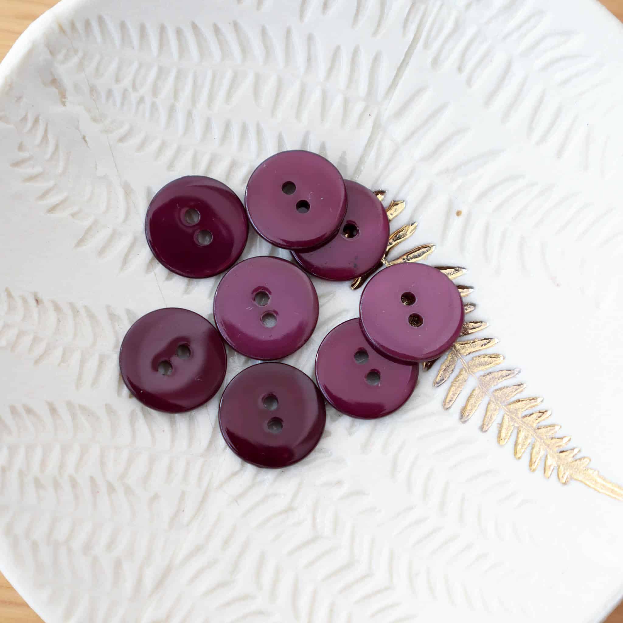 Bouton en nacre plat - Violet